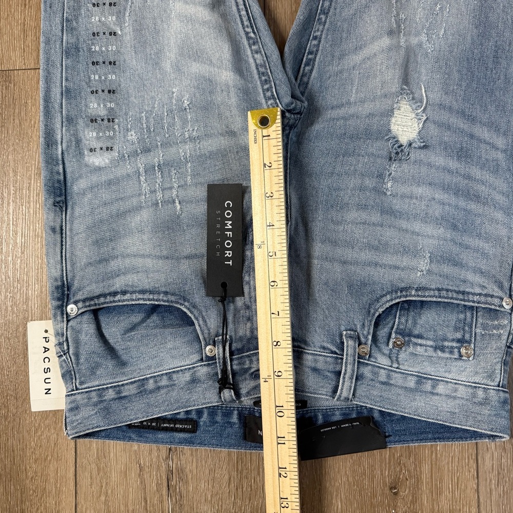 PacSun Blue Distressed Skinny Jeans - Picture 9 of 9